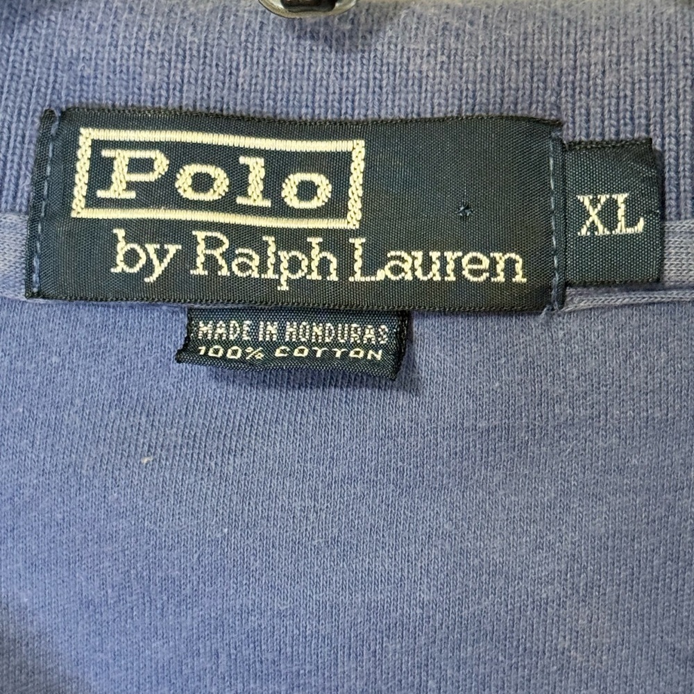 Polo Ralph Lauren XL Blue Short Sleeve Polo Shirt Solid Preppy  Mens - Picture 3 of 3